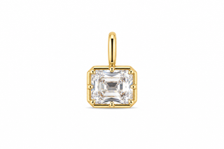 Emerald Cut Bezel Charm