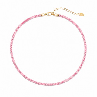 Pink Rope Cord Necklace