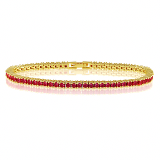 Karla Tennis Bracelet - Ruby