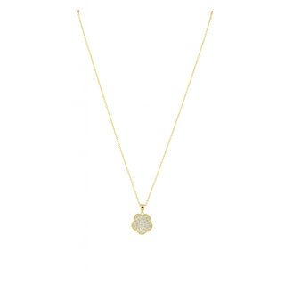 Adeline Clover Pave Pendant Necklace