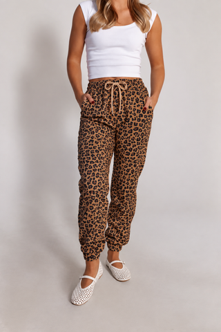 Leopard Lounge Terry Sweatpants