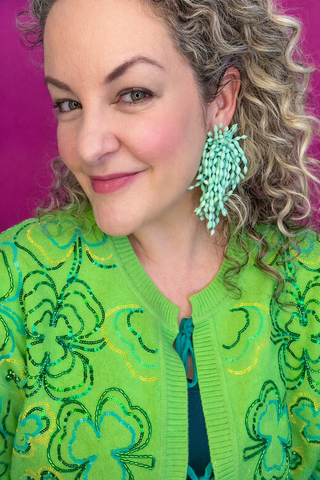 Heather Earrings - Mint Green