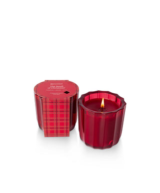 Aromatique The Smell of Christmas - Plaid Ribbed Glass Candle