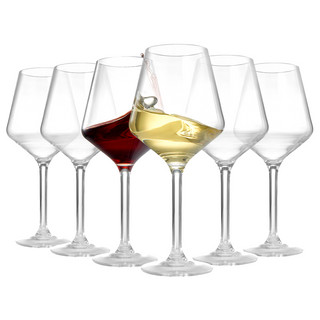 European Style Crystal Stemmed Wine Glasses Acrylic Glasses Tritan Drinkware Unbreakable Muted Color
