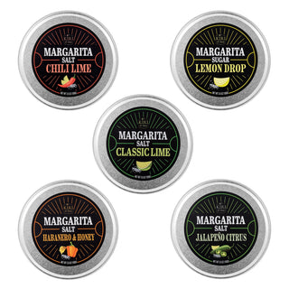 5 Pack Premium Margarita Cocktail Flavored Salt Rimmer Variety Set 3 5OZ Chili Lime Lemon Drop Sugar