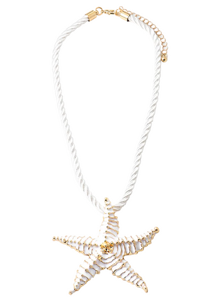 Cord Necklace - Star Fish - White