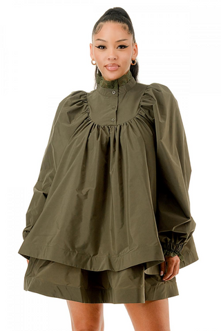 Wednesday in Olive Mini Dress