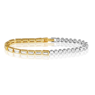 Adrian Two-Tone Bezel Tennis Bracelet