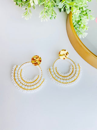 Corales White Earrings
