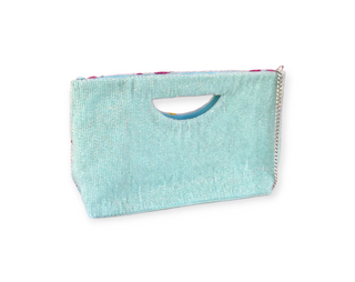 Birds of Garden Turquoise Basket Crossbody Bag