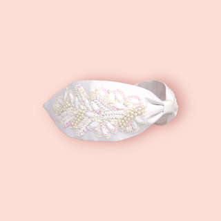 White On White Adjustable Headband