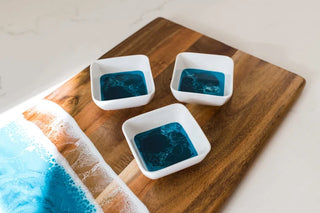 Resin Accented Ceramic Dipping Set - Ocean Vibes