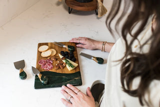 Resin Coated Cheese Knife Set - Jade