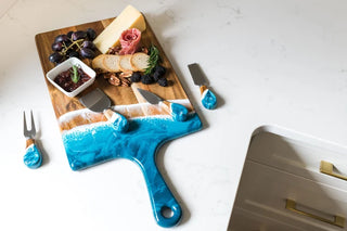 Resin Coated Cheese Knife Set - Ocean Vibes