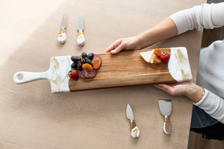 Baguette Acacia Boards - Gold Quartz