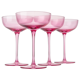 Colored Coupe Glass 7OZ Set Of 4 By Colorful Champagne Cocktail Glasses Fancy Manhat
