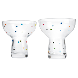 Polka Dot Margarita Glasses Set Of 2 Elegant Cocktail Glasses Ideal For Serving Frozen Margaritas Ma