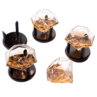 Set Of 4 Diamond Whiskey Wine Glasses 10OZ Wine Whiskey Water Diamond Shaped Diamonds Collection Spa