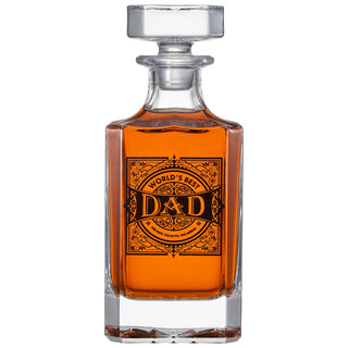 Gift For Dad Whiskey Decanter Gift Set 730ML Decanter 2 Whiskey Glass Fathers Day Birthday Housewarm