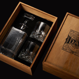 Gift For Dad Whiskey Decanter Gift Set 730ML Decanter 2 Whiskey Glass Fathers Day Birthday Housewarm