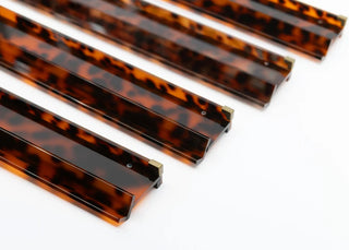 Dark Tortoise and Brass Acrylic Racks
