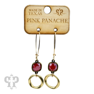 Red crystal earring - LC
