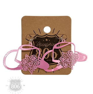 Flower cowboy hat earring - LC