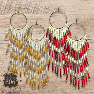 Bead fringe earring - LC