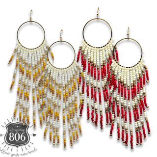 Bead fringe earring - LC