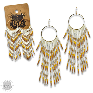 Bead fringe earring - LC