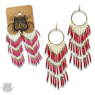 Bead fringe earring - LC