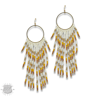 Bead fringe earring - LC
