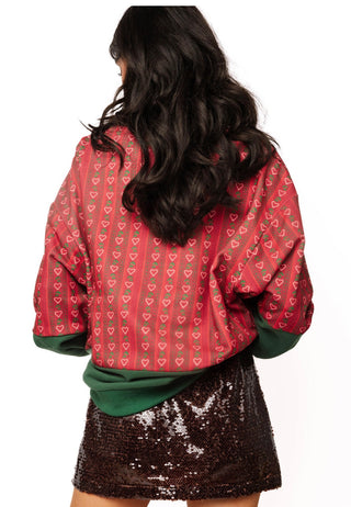QOS Red Multi Mahjong Table By Christmas Tree Sweatshirt
