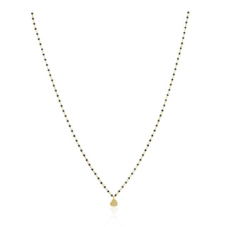 Elsa Mini Heart Necklace Black