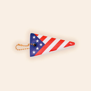 USA Sail Flag Floating Keychain
