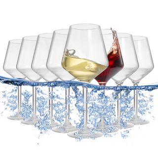 Floating Wine Glasses For Pool 18 Oz Set Of 8 That Float Shatterproof Poolside Wine Glasses Beach Cu