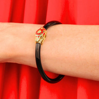 BudhaGirl Fauna Snake All Weather Bangle® (AWB®) - Black