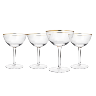 Gold Rim Glasses 6 Oz Set Of 4 Gold Rim Classic Manhattan Glasses For Martini Cockta