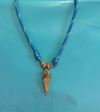 Knotted Charm Necklace - Fish