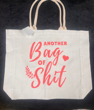 "Another Bag of Shit" Canvas 18"x14.5" Tote Bag