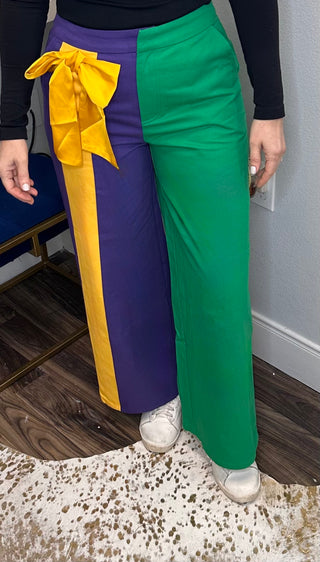 Mardi Gras Symphony Side Bow Pants