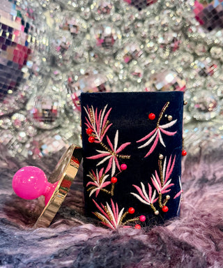Ballerina Candle Couturier Holiday Swirl W/Lid - Navy