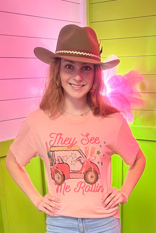 They See Me Rollin Pink T-Shirt