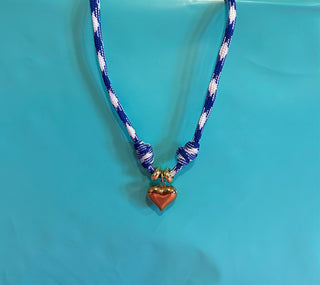 Knotted Charm Necklace - Heart