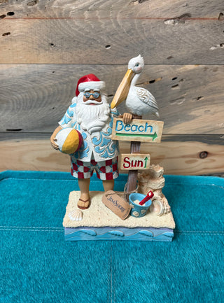 Santa with Signs and Pelican