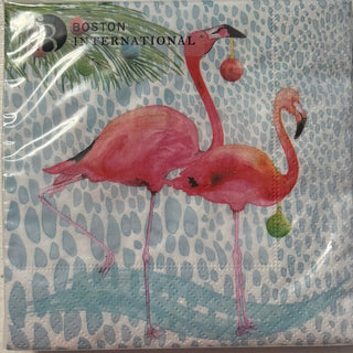 Flamingo Christmas Cocktail Napkin