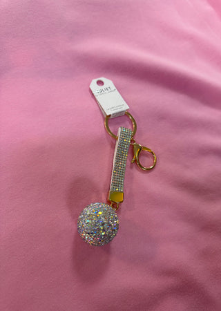 Iridescent Sequin Ball Keychain