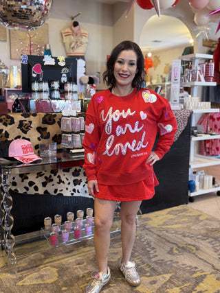 Brianna Cannon - You are Loved Red Sweatshirt