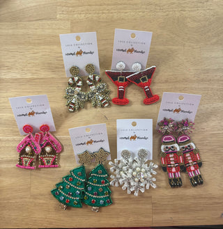 Christmas Seed Bead Earrings - Assorted of