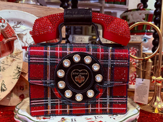 Betsey Johnson Brrrr-ing Phone Bag Plaid